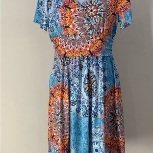 NWT Camisa Floral Medallion Pocket Swing Dress